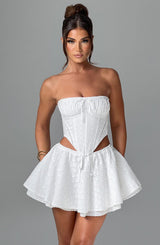 Winnie Mini Skirt - Ivory Skirt Babyboo Fashion Premium Exclusive Design