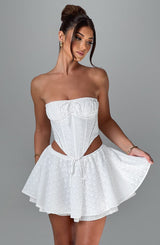 Winnie Mini Skirt - Ivory Skirt Babyboo Fashion Premium Exclusive Design