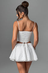 Winnie Mini Skirt - Ivory Skirt Babyboo Fashion Premium Exclusive Design