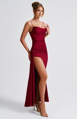 Winona Maxi Dress - Burgundy Dress Babyboo Fashion Premium Exclusive Design