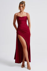 Winona Maxi Dress - Burgundy Dress Babyboo Fashion Premium Exclusive Design