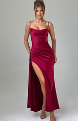 Winona Maxi Dress - Burgundy Dress Babyboo Fashion Premium Exclusive Design