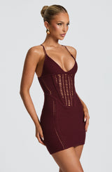 Xanthe Mini Dress - Cherry Lacquer Dress Babyboo Fashion Premium Exclusive Design