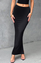 Yazmin Maxi Skirt - Jet Black Skirt XS Babyboo Fashion Premium Exclusive Design