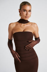 Yulia Maxi Dress - Plum Brown Dress Babyboo Fashion Premium Exclusive Design