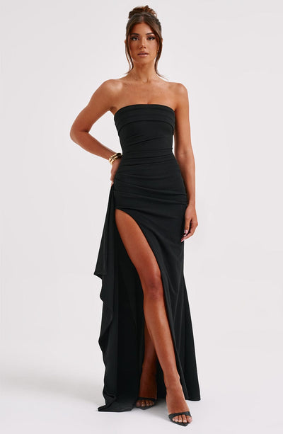 Shop Formal Dress - Zafira Maxi Dress - Black fifth image