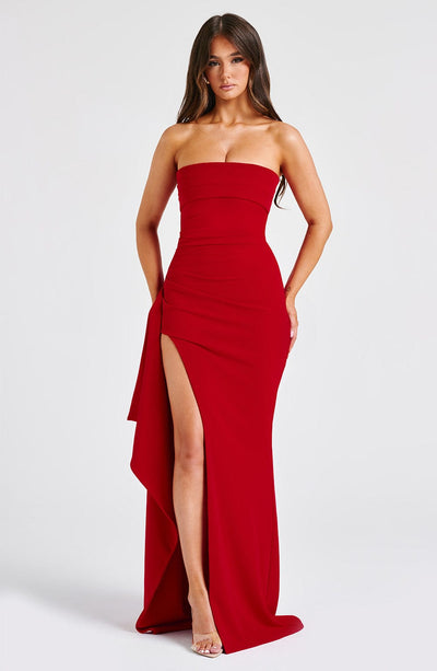 Shop Formal Dress - Zafira Maxi Dress - Red sixth image