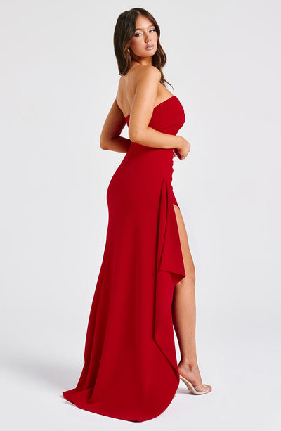 Shop Formal Dress - Zafira Maxi Dress - Red fourth image
