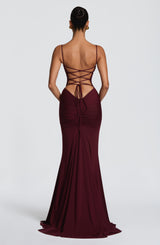 Zaria Gown - Cherry Lacquer Dress Babyboo Fashion Premium Exclusive Design