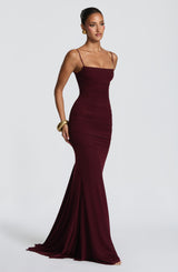 Zaria Gown - Cherry Lacquer Dress Babyboo Fashion Premium Exclusive Design