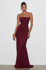 Zaria Gown - Cherry Lacquer Dress Babyboo Fashion Premium Exclusive Design