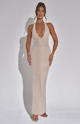 Zayde Maxi Dress - Nude Dress Babyboo Fashion Premium Exclusive Design