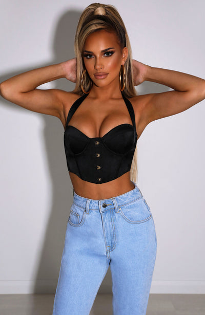 Collective Tops - Aaliyah Corset - Black sixth image