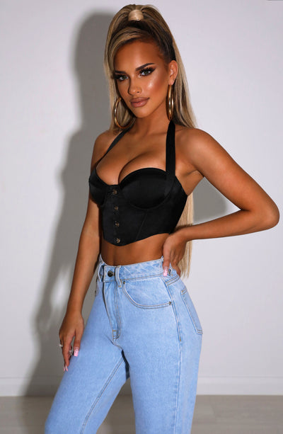 Collective Tops - Aaliyah Corset - Black third image
