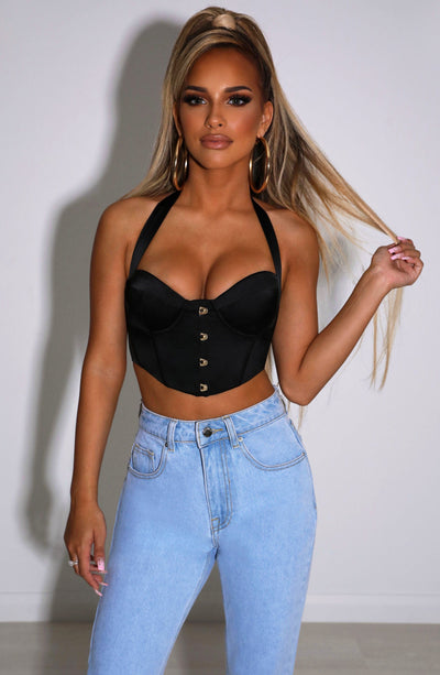 Collective Tops - Aaliyah Corset - Black fifth image