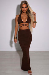 Alexa Maxi Skirt - Chocolate Skirts Babyboo Fashion Premium Exclusive Design