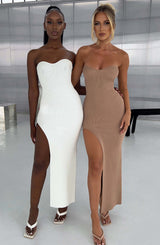 Angela Maxi Dress - Mocha Dress Babyboo Fashion Premium Exclusive Design