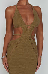 Arabella Maxi Dress - Khaki Dress Babyboo Fashion Premium Exclusive Design