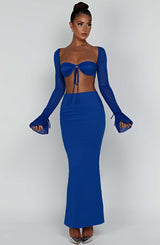 Astrid Maxi Skirt - Blue Skirt Babyboo Fashion Premium Exclusive Design