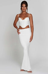 Astrid Maxi Skirt - White Skirt Babyboo Fashion Premium Exclusive Design