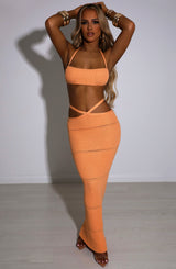 Aubery Maxi Skirt - Orange Babyboo Fashion Premium Exclusive Design