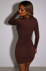 Francesca Mini Dress - Chocolate Dress Babyboo Fashion Premium Exclusive Design