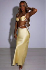 Jasmyn Maxi Skirt - Lemon Babyboo Fashion Premium Exclusive Design