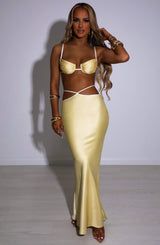Jasmyn Maxi Skirt - Lemon Babyboo Fashion Premium Exclusive Design