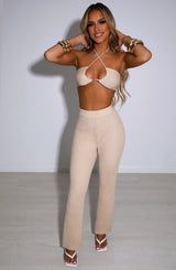 Kyana Crop - Beige Top Babyboo Fashion Premium Exclusive Design