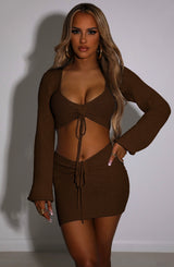 Leia Mini Skirt - Chocolate Babyboo Fashion Premium Exclusive Design