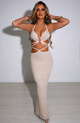 Lelita Maxi Skirt - Beige Babyboo Fashion Premium Exclusive Design