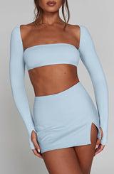 Lucianna Top - Baby Blue Tops Babyboo Fashion Premium Exclusive Design