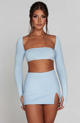 Lucianna Top - Baby Blue Tops Babyboo Fashion Premium Exclusive Design