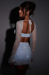 Maisie Crop - Baby Blue Sparkle Tops Babyboo Fashion Premium Exclusive Design