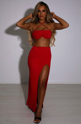 Mariana Maxi Skirt - Red Babyboo Fashion Premium Exclusive Design