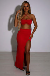 Mariana Maxi Skirt - Red XS Babyboo Fashion Premium Exclusive Design