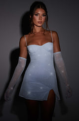 Pixie Glove - Baby Blue Sparkle Accessories Babyboo Fashion Premium Exclusive Design