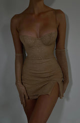 Pixie Mini Dress - Gold Sparkle Babyboo Fashion Premium Exclusive Design