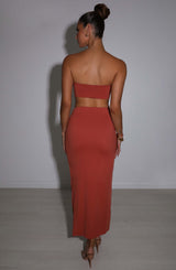 Rosa Maxi Skirt - Rust Babyboo Fashion Premium Exclusive Design
