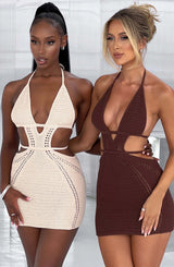 Selena Mini Dress - Chocolate Dress Babyboo Fashion Premium Exclusive Design