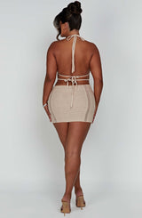 Selena Mini Dress - Cream Babyboo Fashion Premium Exclusive Design