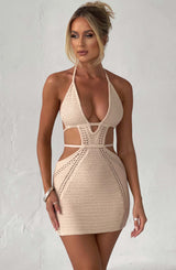 Selena Mini Dress - Cream Babyboo Fashion Premium Exclusive Design