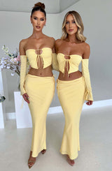 Tana Maxi Skirt - Lemon Skirt Babyboo Fashion Premium Exclusive Design