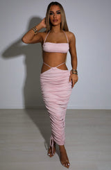 Valencia Maxi Skirt - Baby Pink Sparkle Babyboo Fashion Premium Exclusive Design