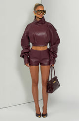 Steph Shorts - Cherry Lacquer