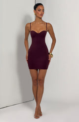 Tora Mini Dress - Cherry Lacquer