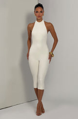 Oden Capri Jumpsuit - White