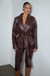 Nevada Jacket - Plum Brown