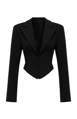 Agatha Cropped Blazer - Black