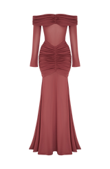 Arlena Maxi Dress - Rose Brown